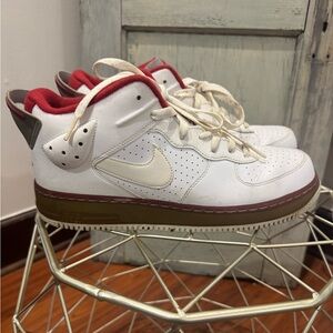 Nike AJF Air Jordon Fusion White Varsity Red Sneakers Men's 11